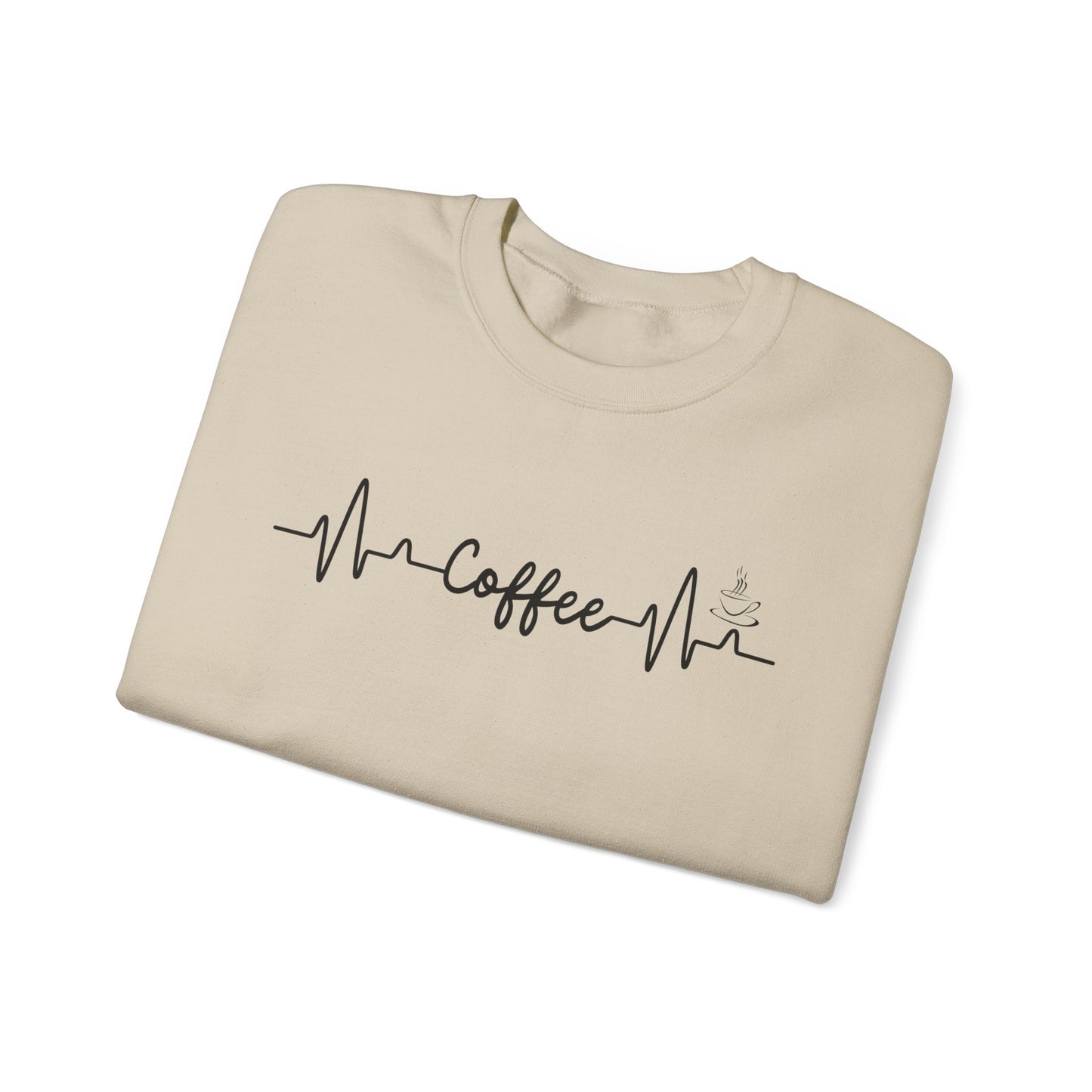 Coffee Heartbeat Unisex Crewneck Sweatshirt