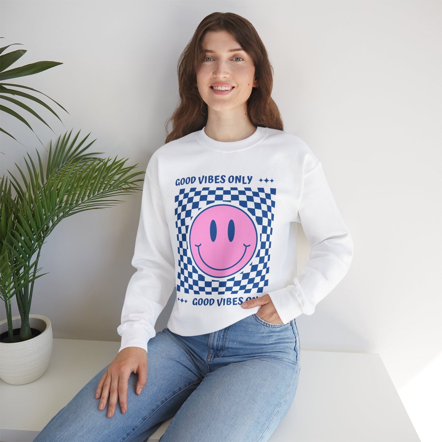 Good Vibes Only Sweatshirt - Unisex Heavy Blend Crewneck