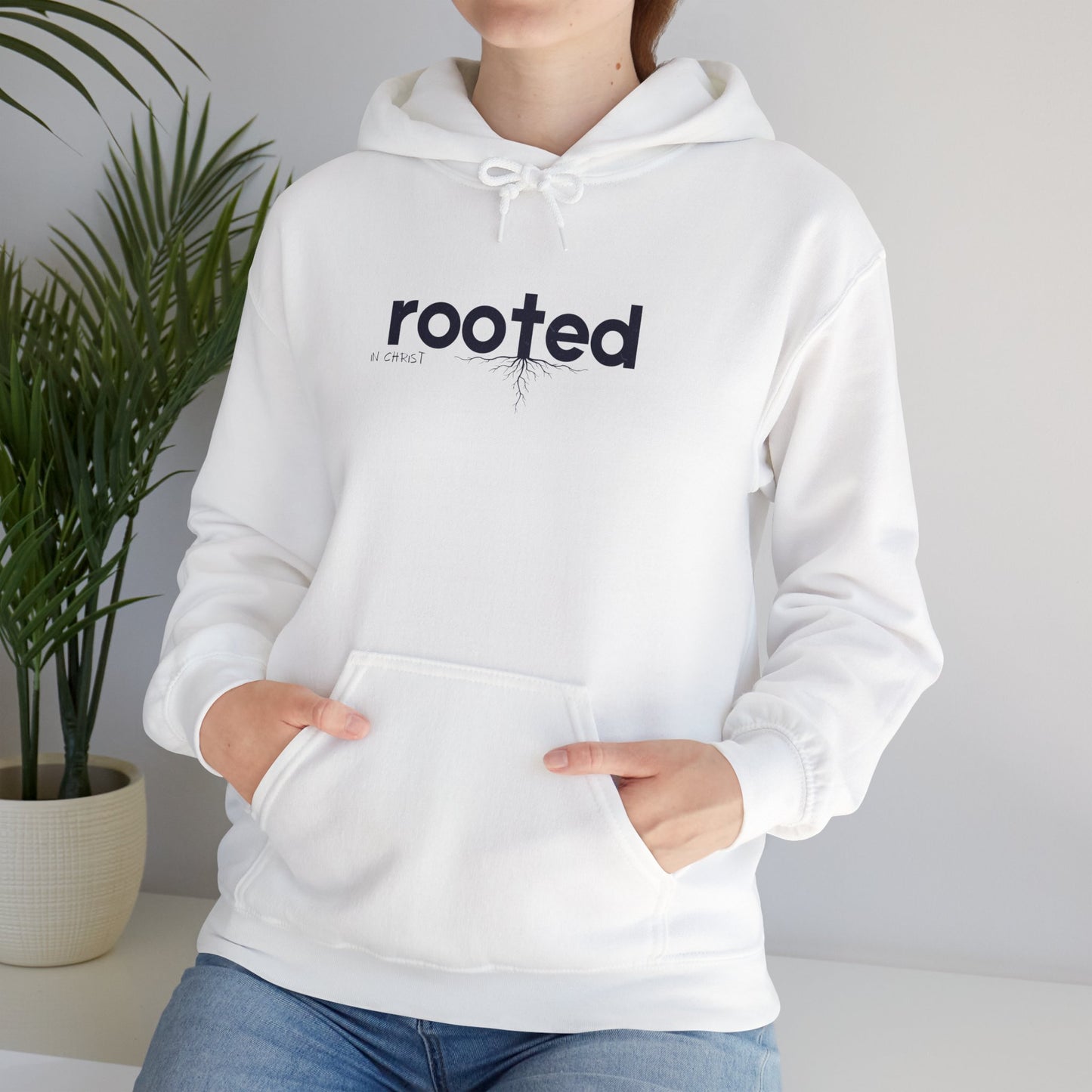 Rooted in Christ - Unisex Heavy Blend™ Hooded Sweatshirt - Cozy and Stylish