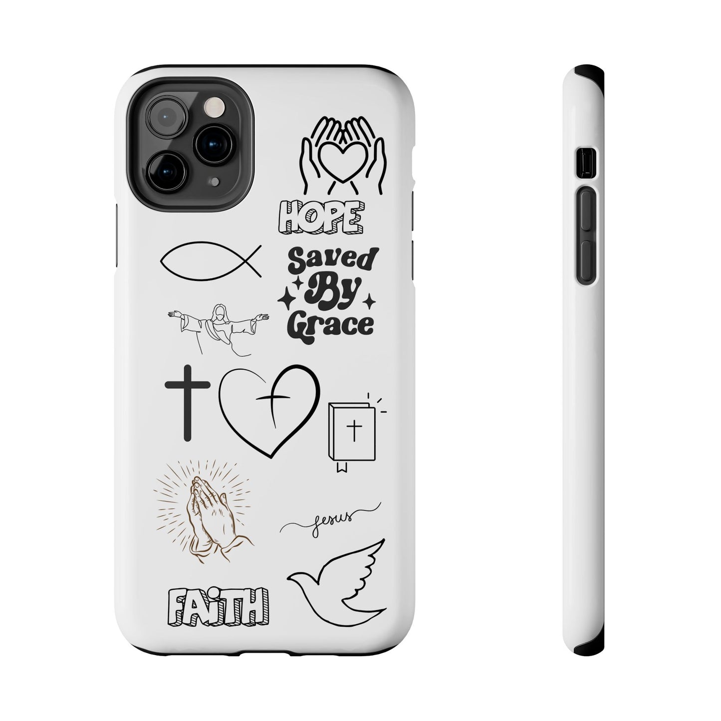 Inspirational Tough Phone Case - Faith, Hope & Grace Design