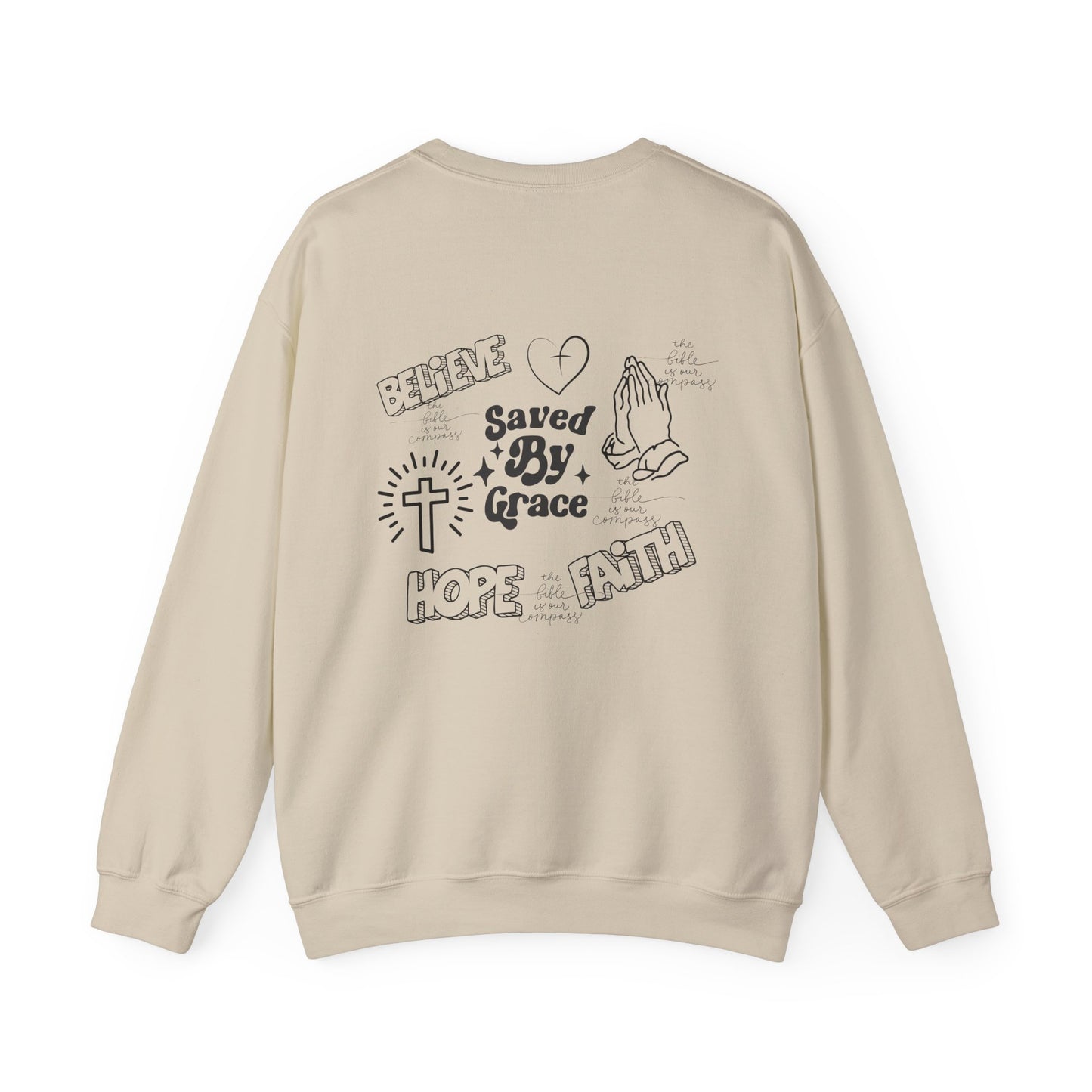Faith & Hope Graphic Crewneck Sweatshirt | Unisex Heavy Blend | Inspirational Design