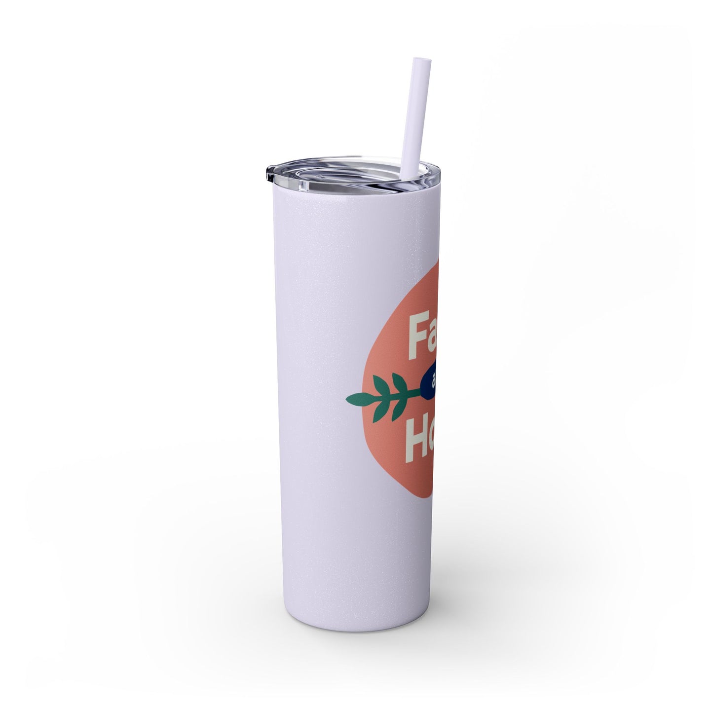 Faith and Hope Skinny Tumbler with Straw | 20oz Inspirational Travel Cup