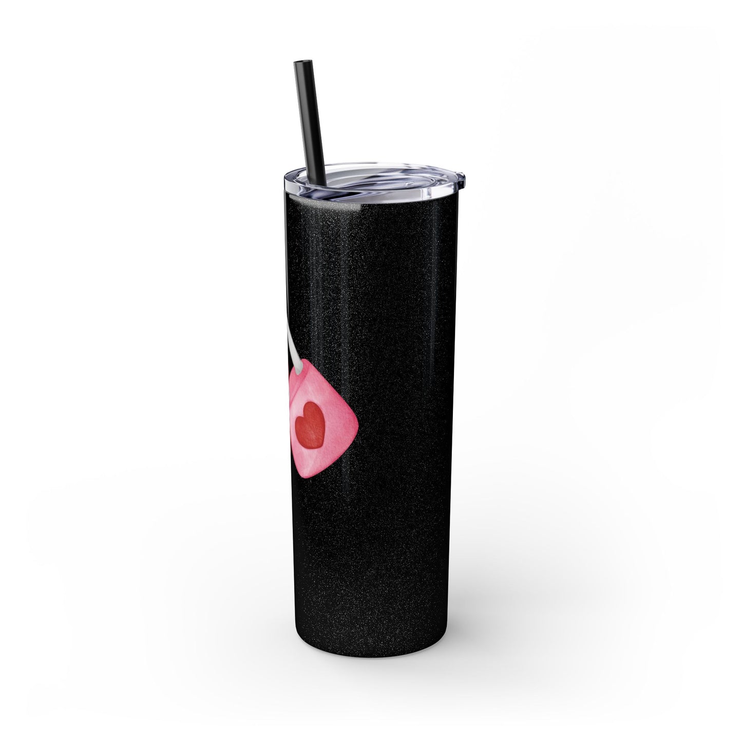 Valentine's Day Love Lock Skinny Tumbler with Straw - 20oz