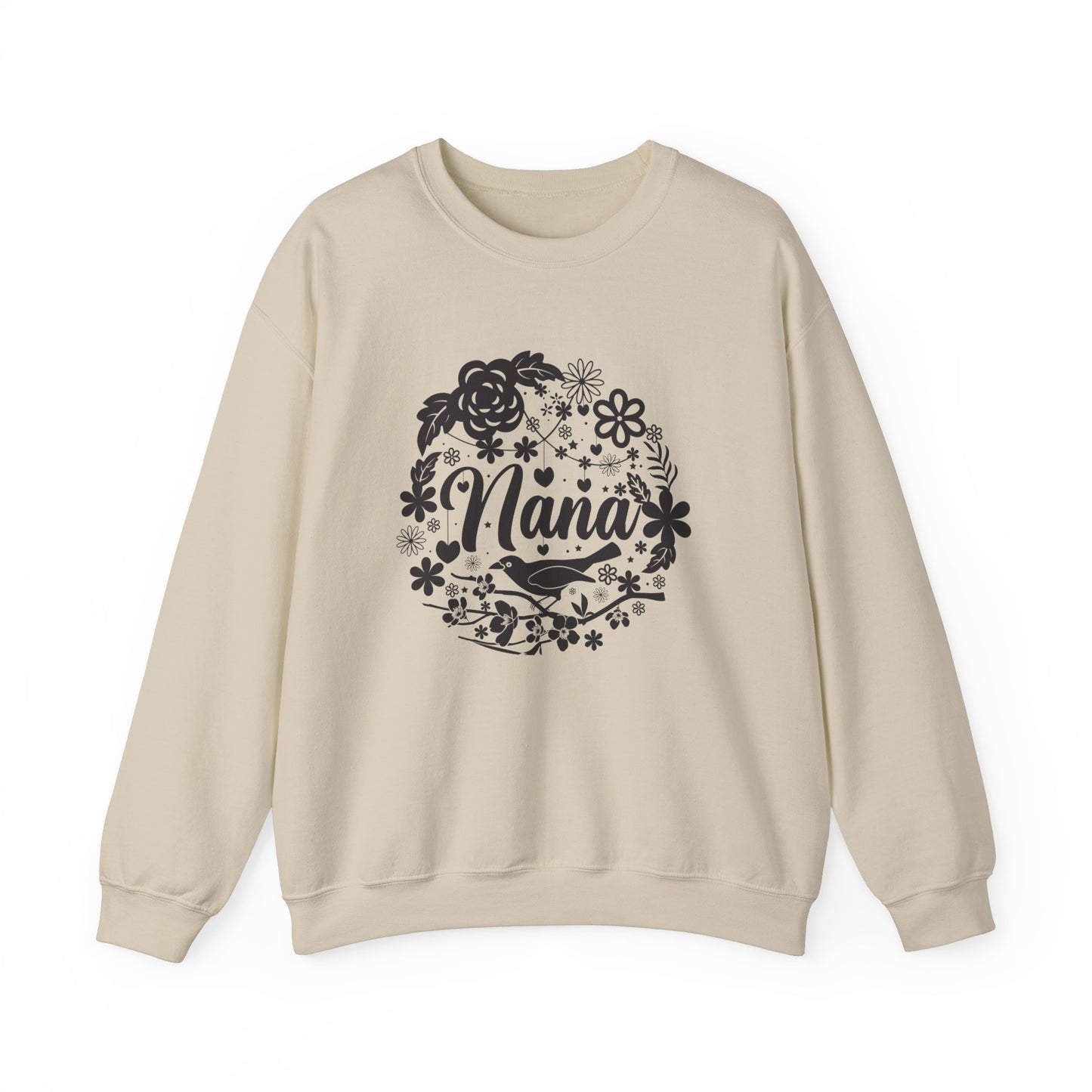 Floral Nana Crewneck Sweatshirt - Cozy Gift for Grandmothers