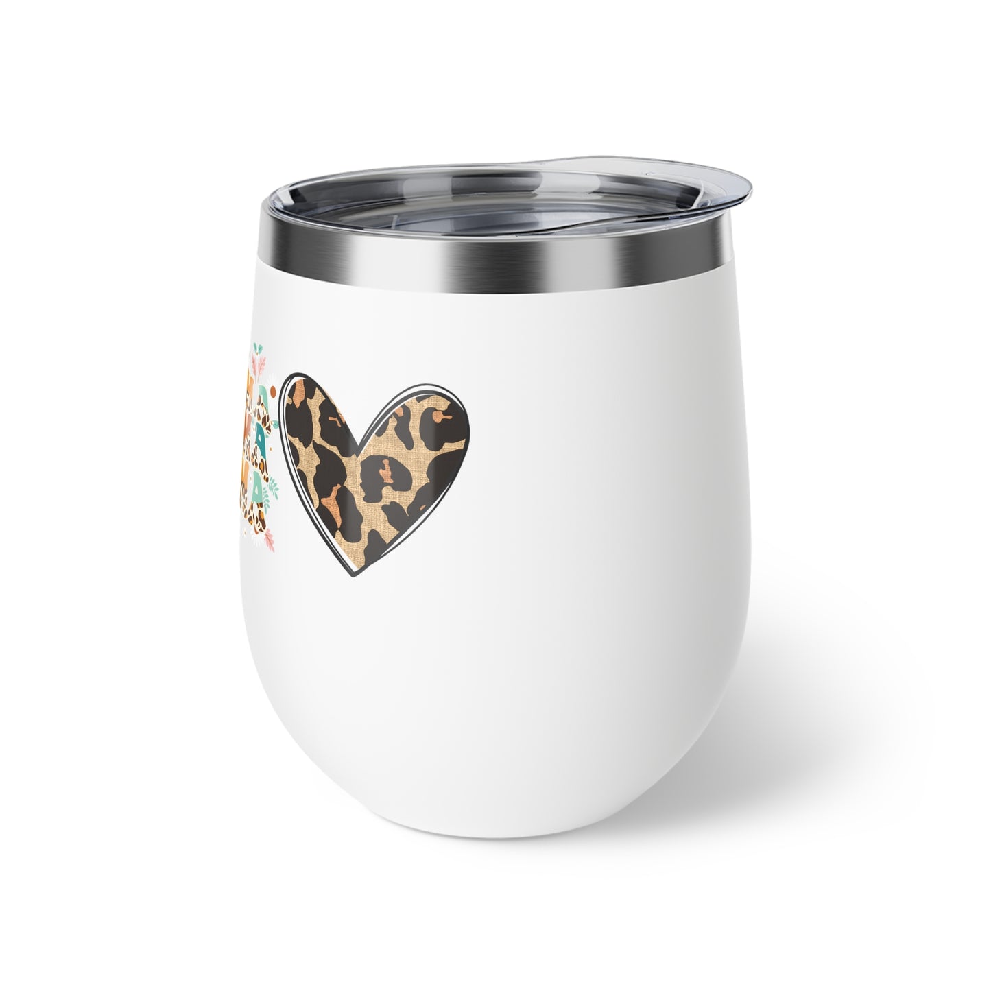 Mama Leopard Copper Insulated Cup - 12oz Wine Tumbler for Moms