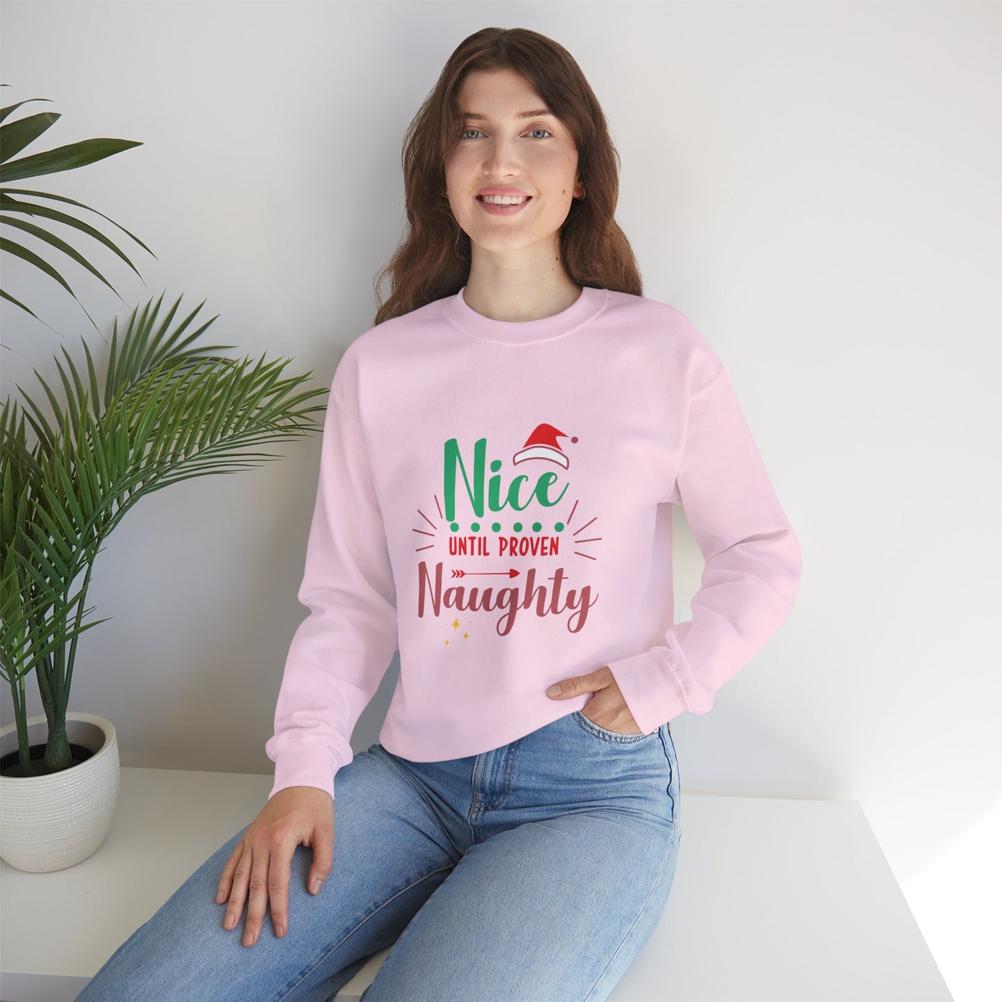 Nice Until Proven Naughty - Unisex Heavy Blend™ Crewneck Sweatshirt