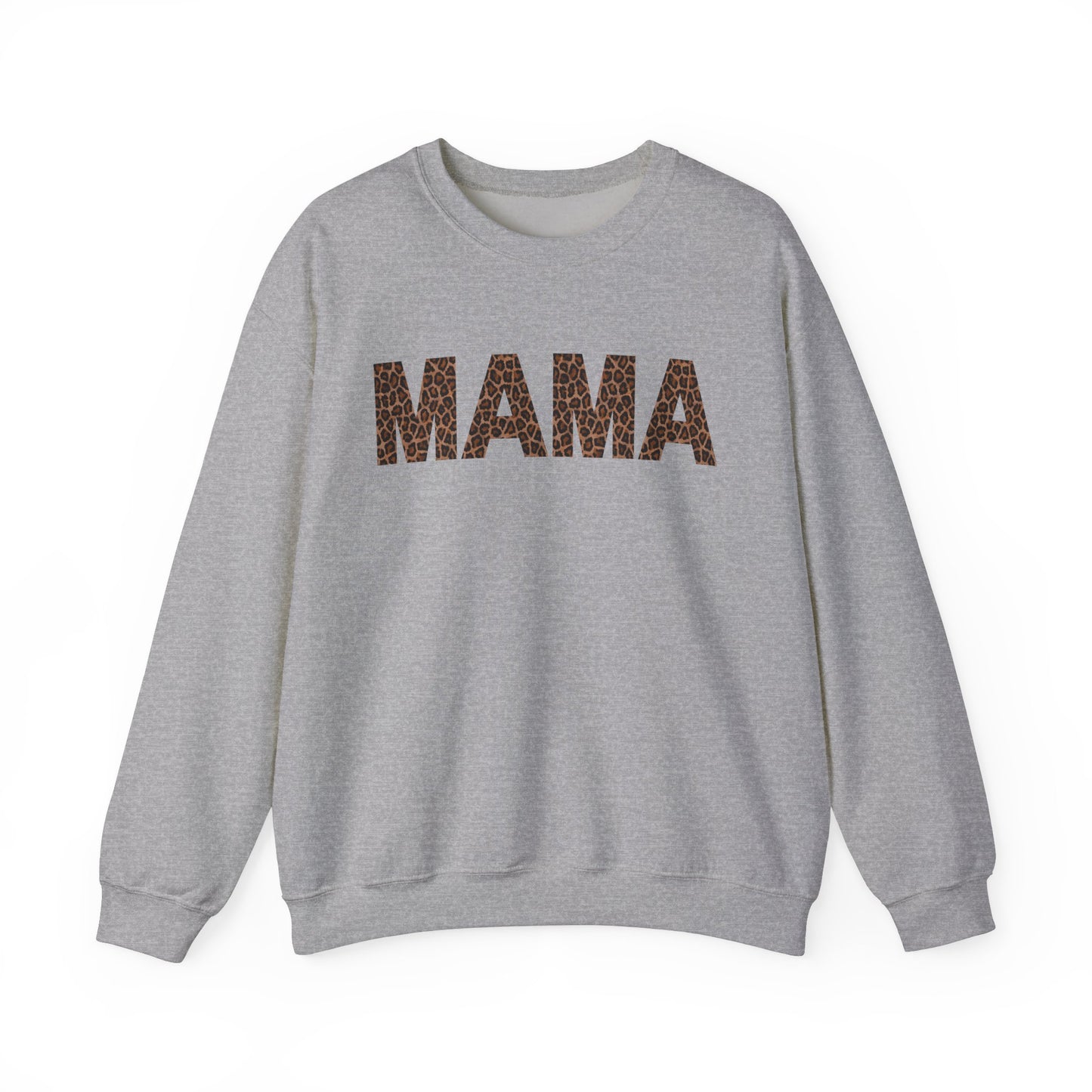 Leopard Print Mama Crewneck Sweatshirt - Cozy Unisex Style for Moms