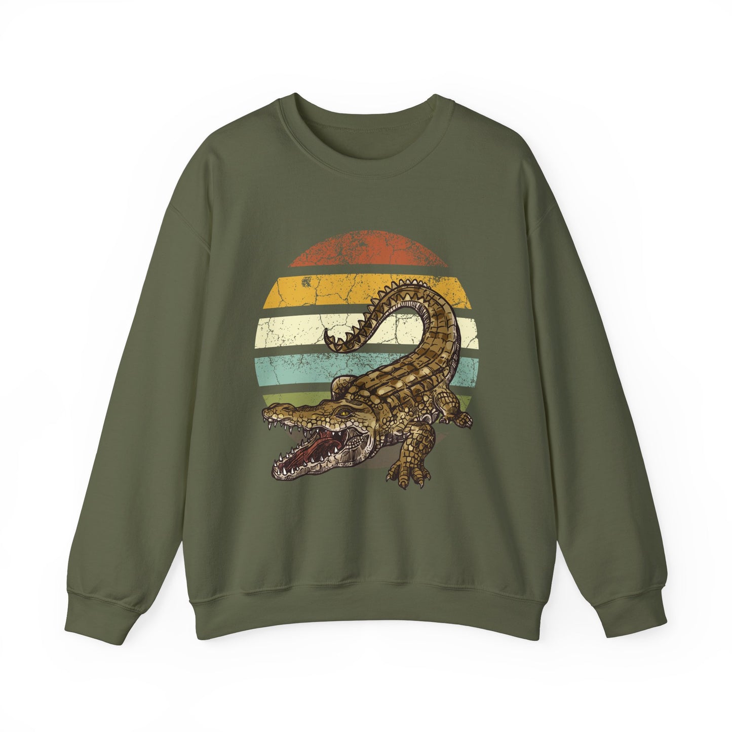 Retro Alligator Graphic Crewneck Sweatshirt