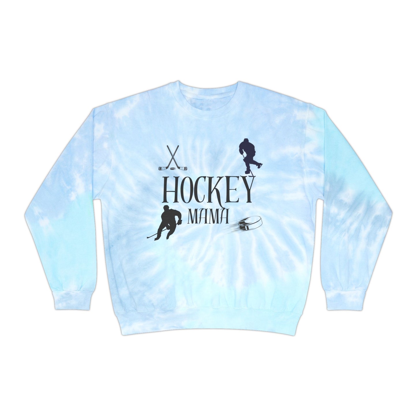 Hockey Mama Tie-Dye Sweatshirt - Unisex Cozy Apparel for Hockey Fans