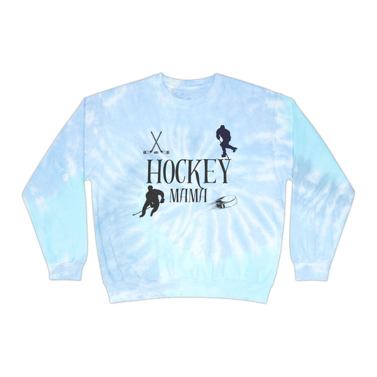 Hockey Mama Tie-Dye Sweatshirt - Unisex Cozy Apparel for Hockey Fans