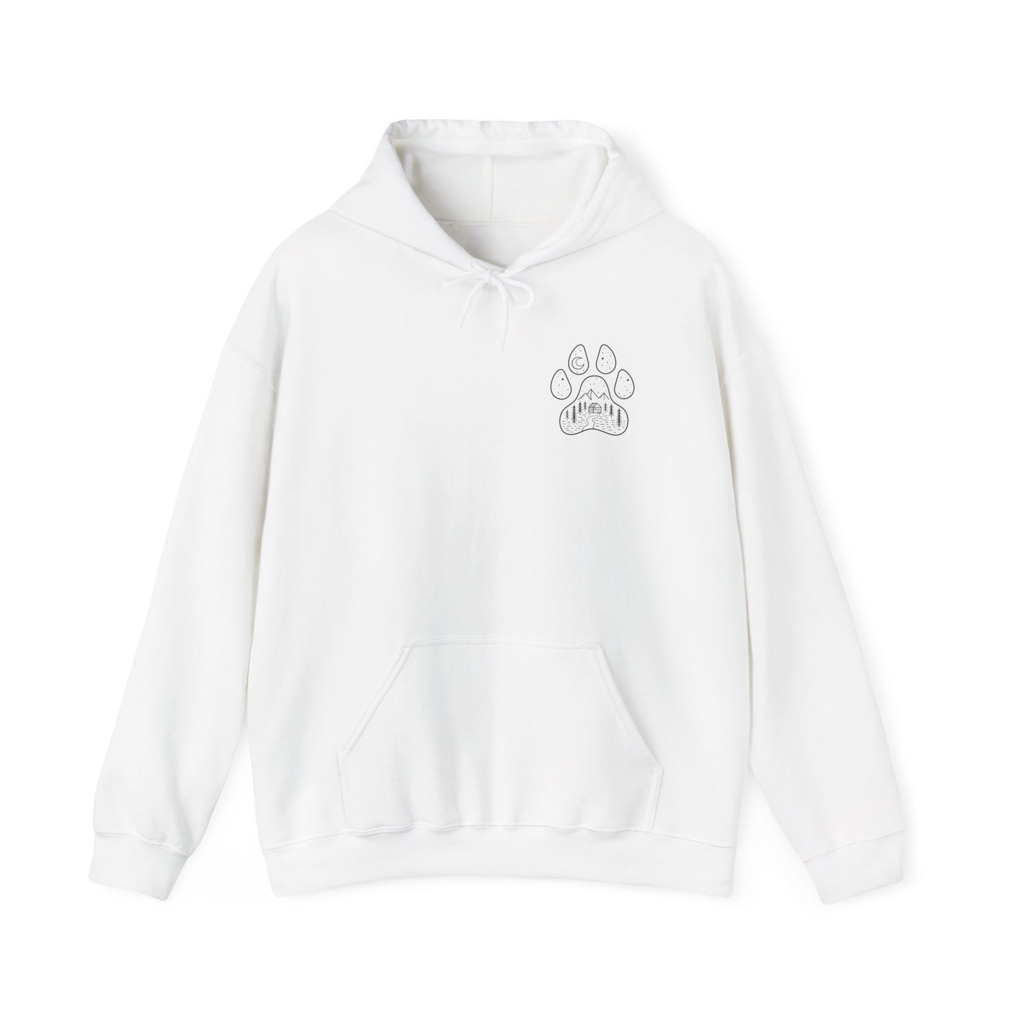 Paw Print Unisex Heavy Blend™ Hooded Sweatshirt - Cozy Animal Lover Gift