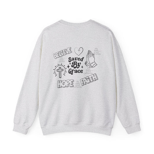 Faith & Hope Graphic Crewneck Sweatshirt | Unisex Heavy Blend | Inspirational Design