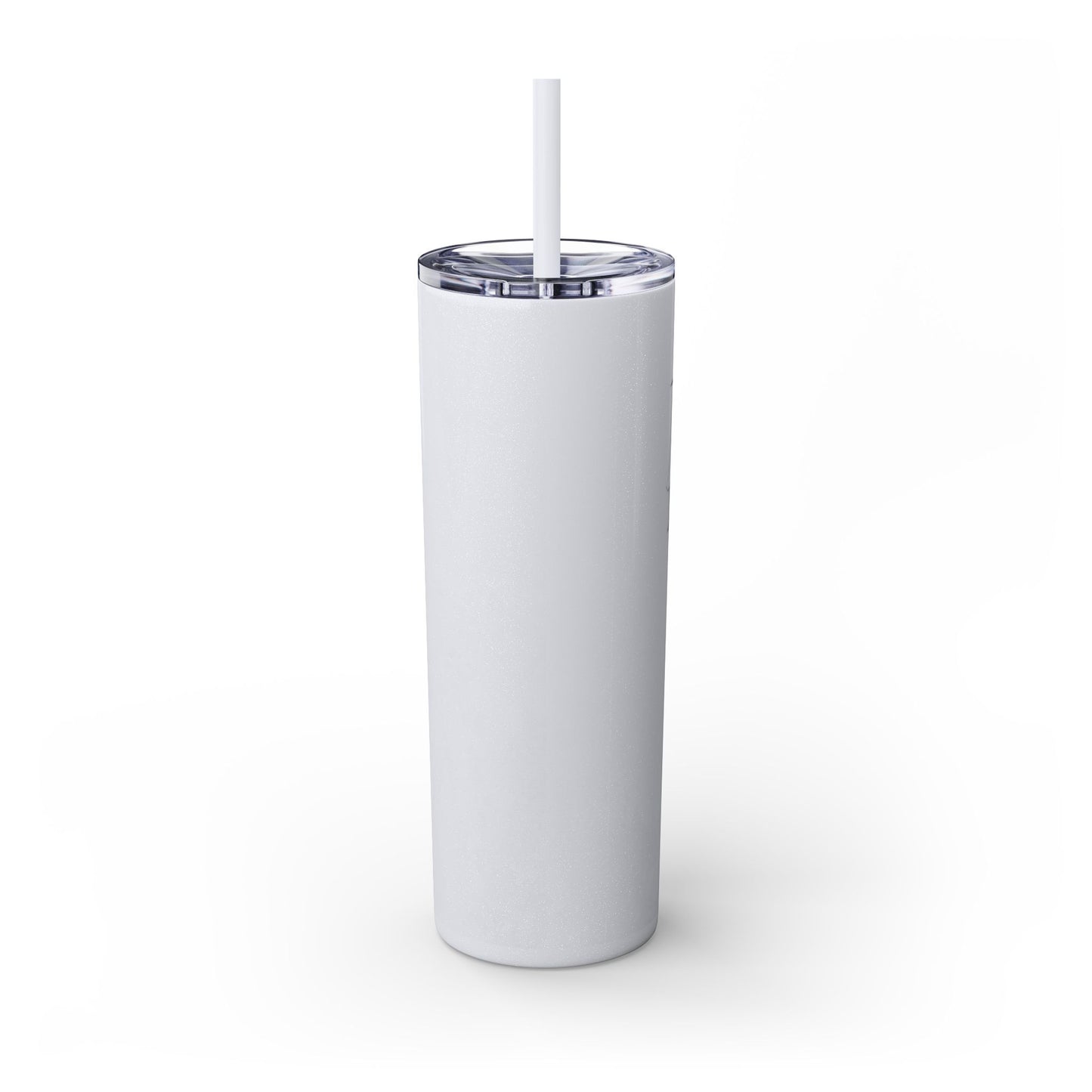 Crackled Hockey Action Skinny Tumbler with Straw - 20oz