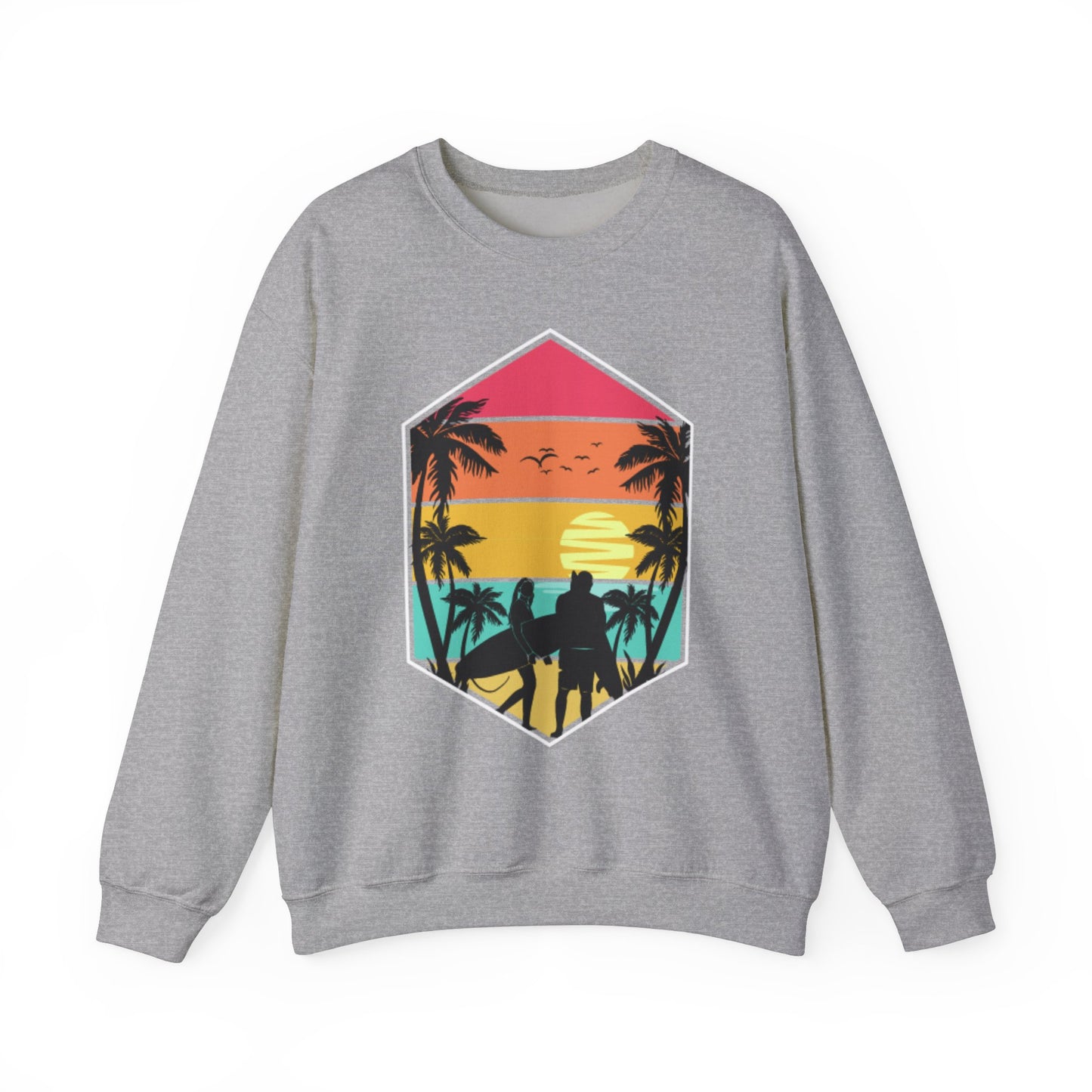 Surfing Hang Loose - Unisex Heavy Blend™ Crewneck Sweatshirt