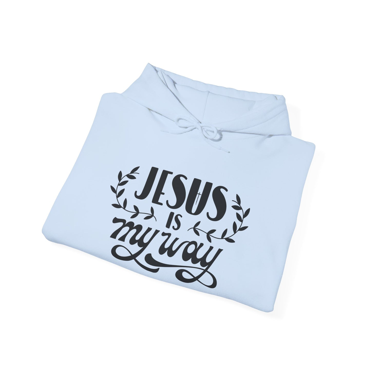 Faith-Inspired Unisex Hooded Sweatshirt – "Jesus is My Way"