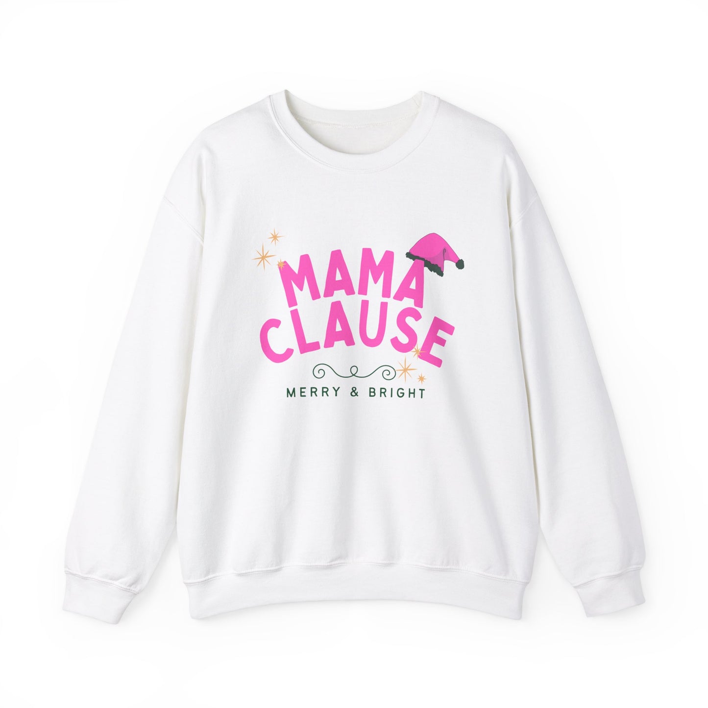 Mama Clause Merry & Bright Unisex Crewneck Sweatshirt