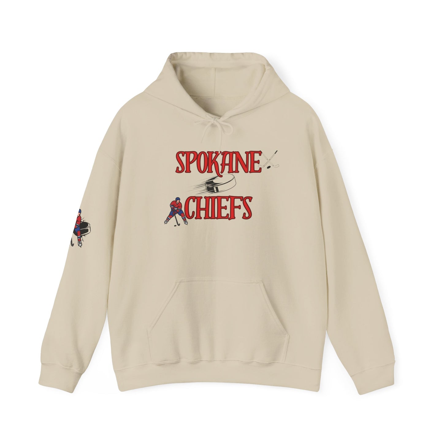 Spokane Chiefs  Red Hockey Sweatshirt | Unisex Heavy Blend™ Hooded Sweatshirt for Fans " Got Chirps?"