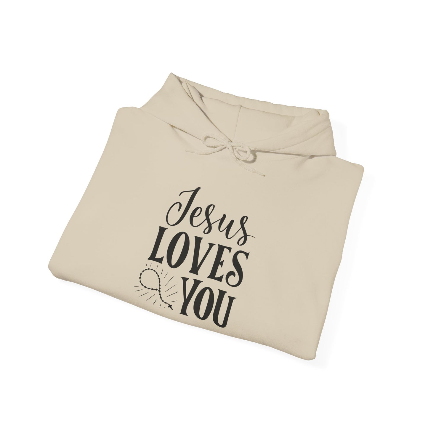 Unisex Heavy Blend™ Hooded Sweatshirt - Jesus Loves You Design