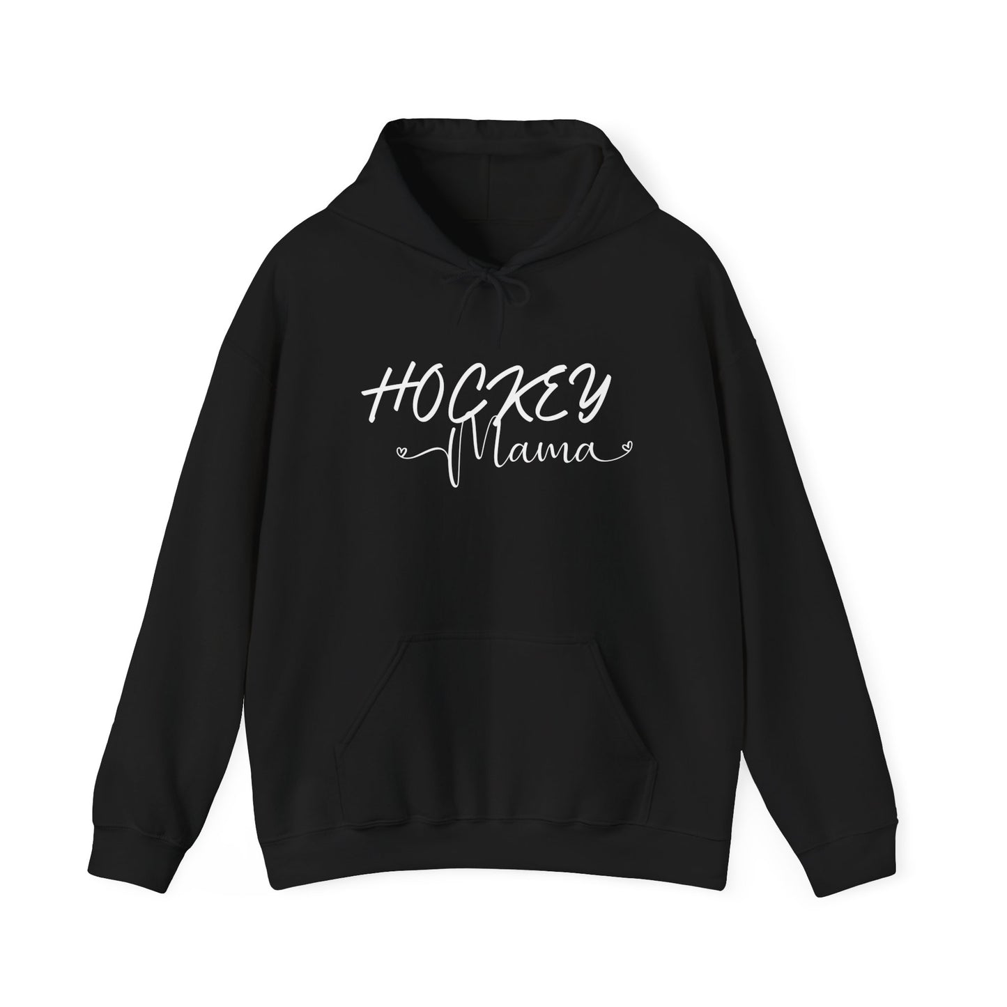 Hockey Mama Cursive White Unisex Heavy Blend Hooded Sweatshirt