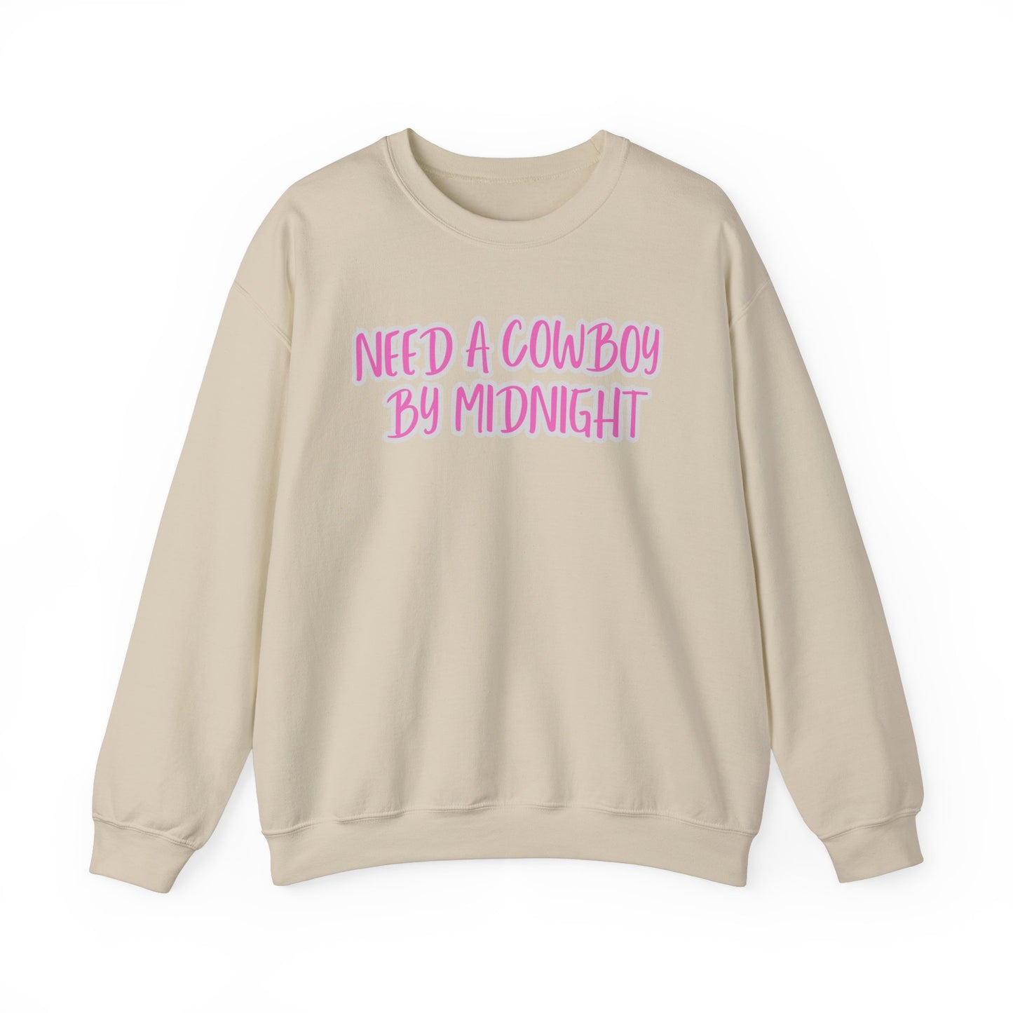 New Years Need a Cowboy by Midnight Crewneck Sweatshirt - Unisex Heavy Blend