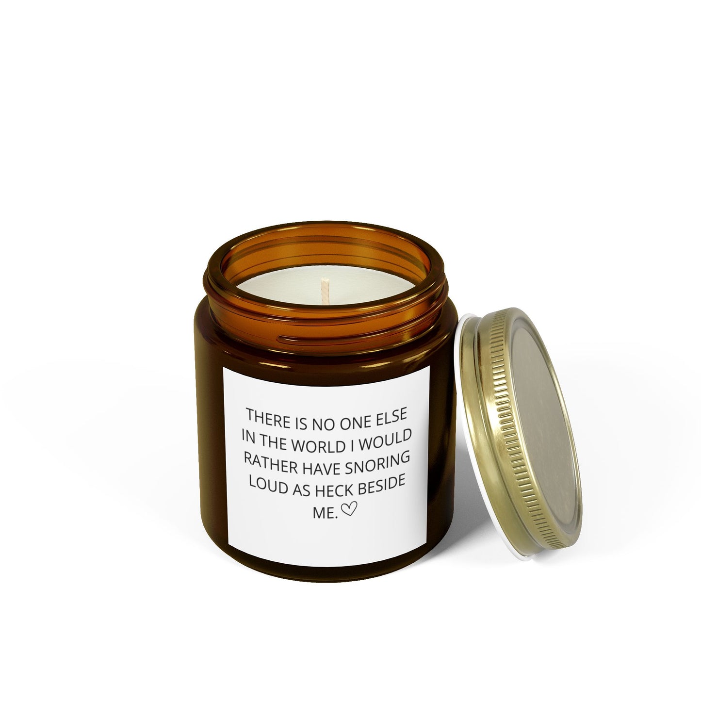 Coconut Apricot Scented Candle - "No One Else Would Rather Have Snoring Beside Me"