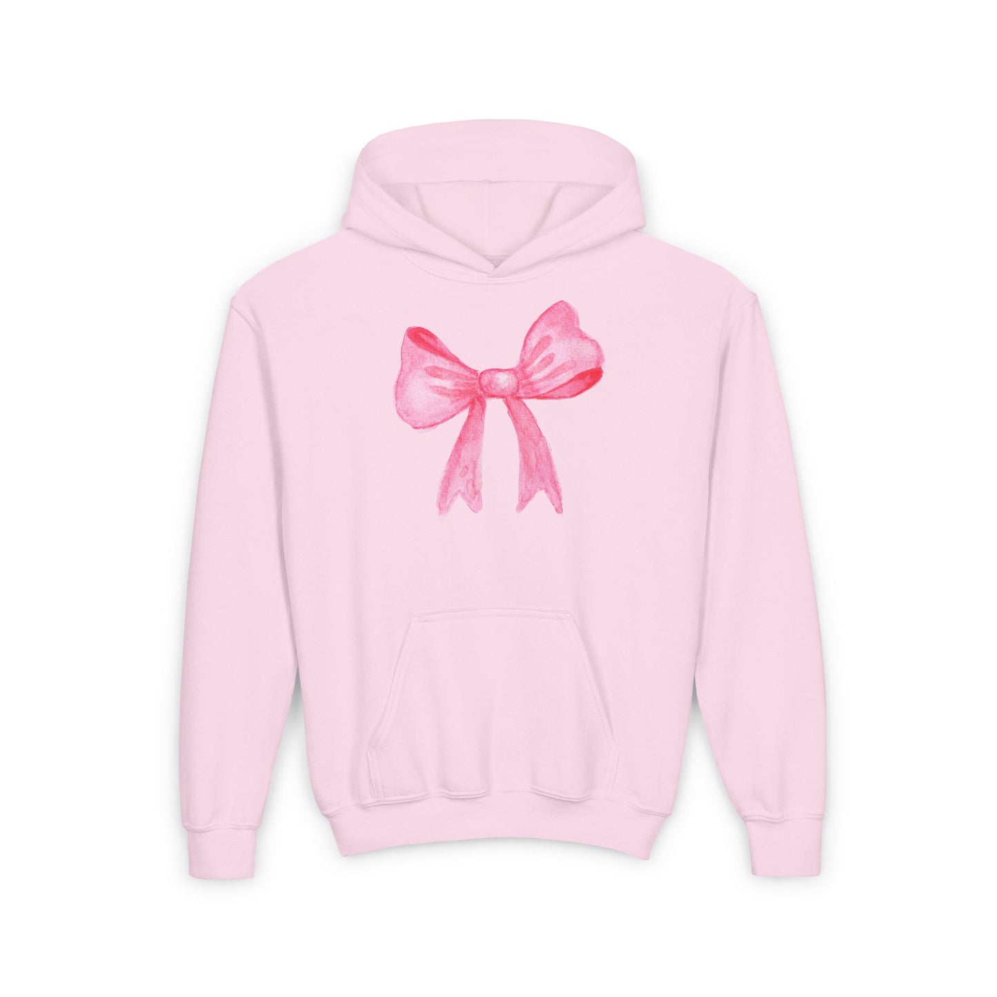 Pink Bow Design - Youth Heavy Blend Hooded Sweatshirt