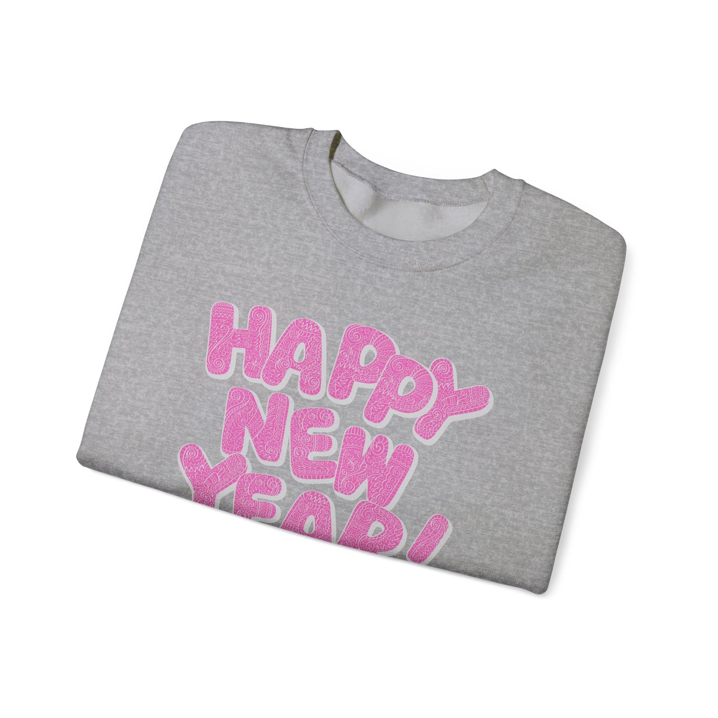 Happy New Year 2025 Pink Unisex Crewneck Sweatshirt