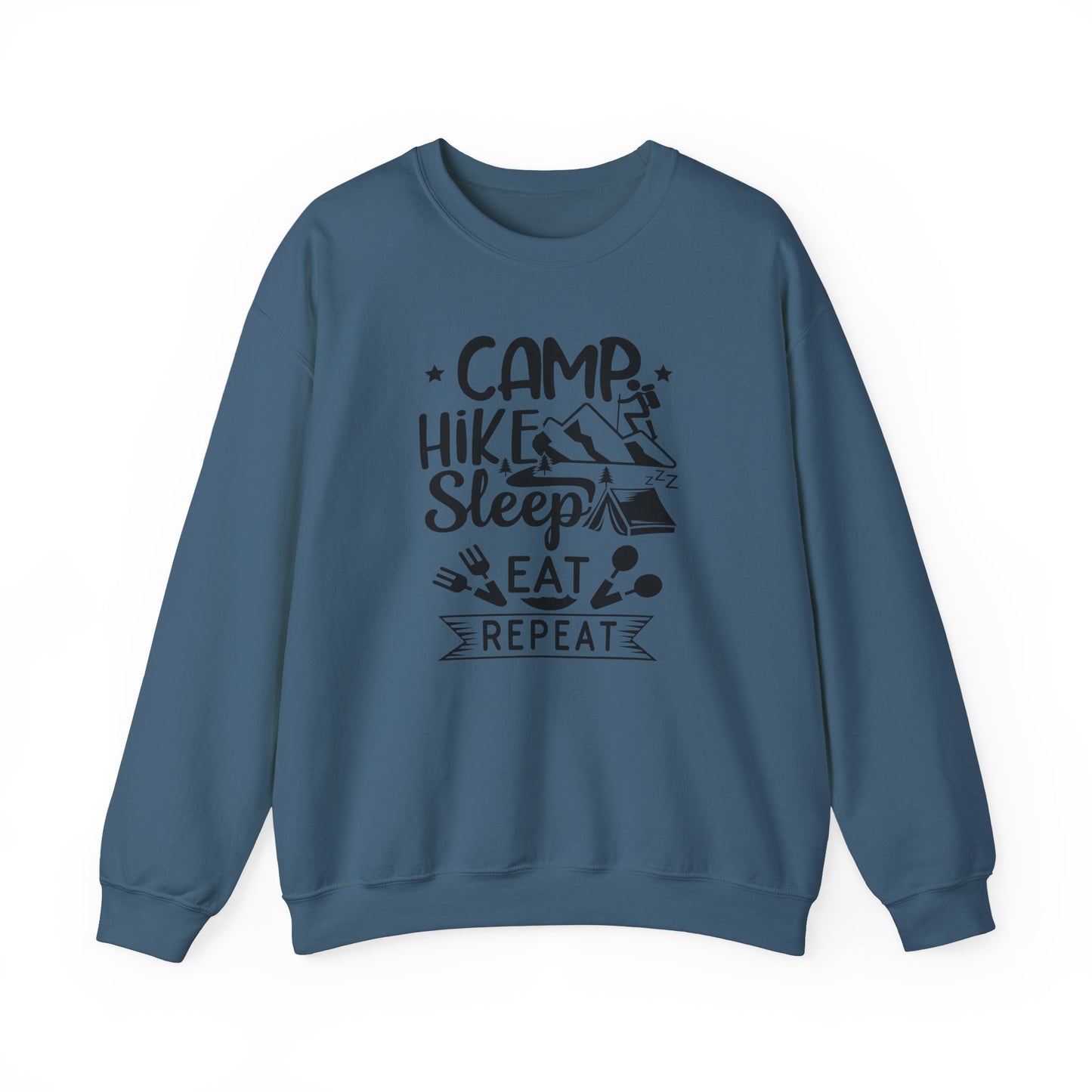 Adventure Camp Sweatshirt - "Camp Hike Sleep Eat Repeat"