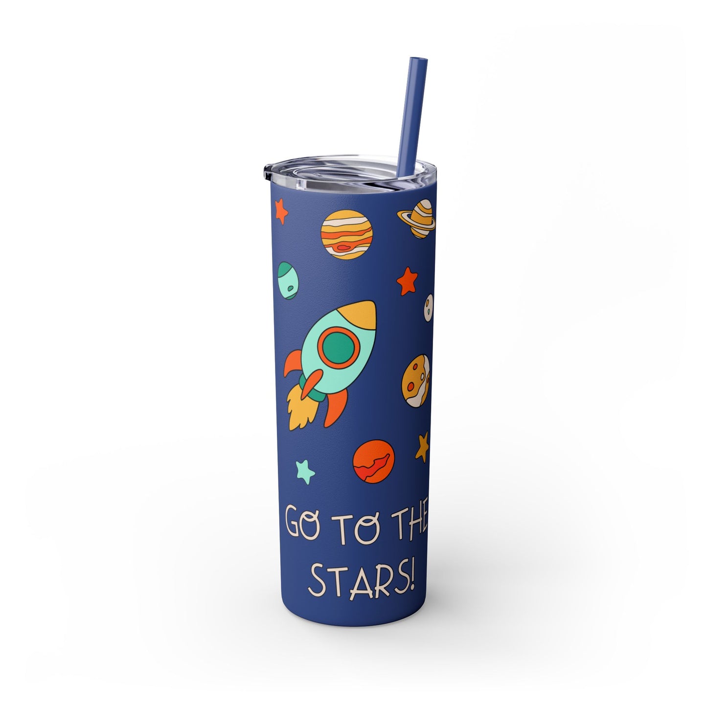 Go to the Stars Skinny Tumbler with Straw - 20oz Space Theme Drinkware