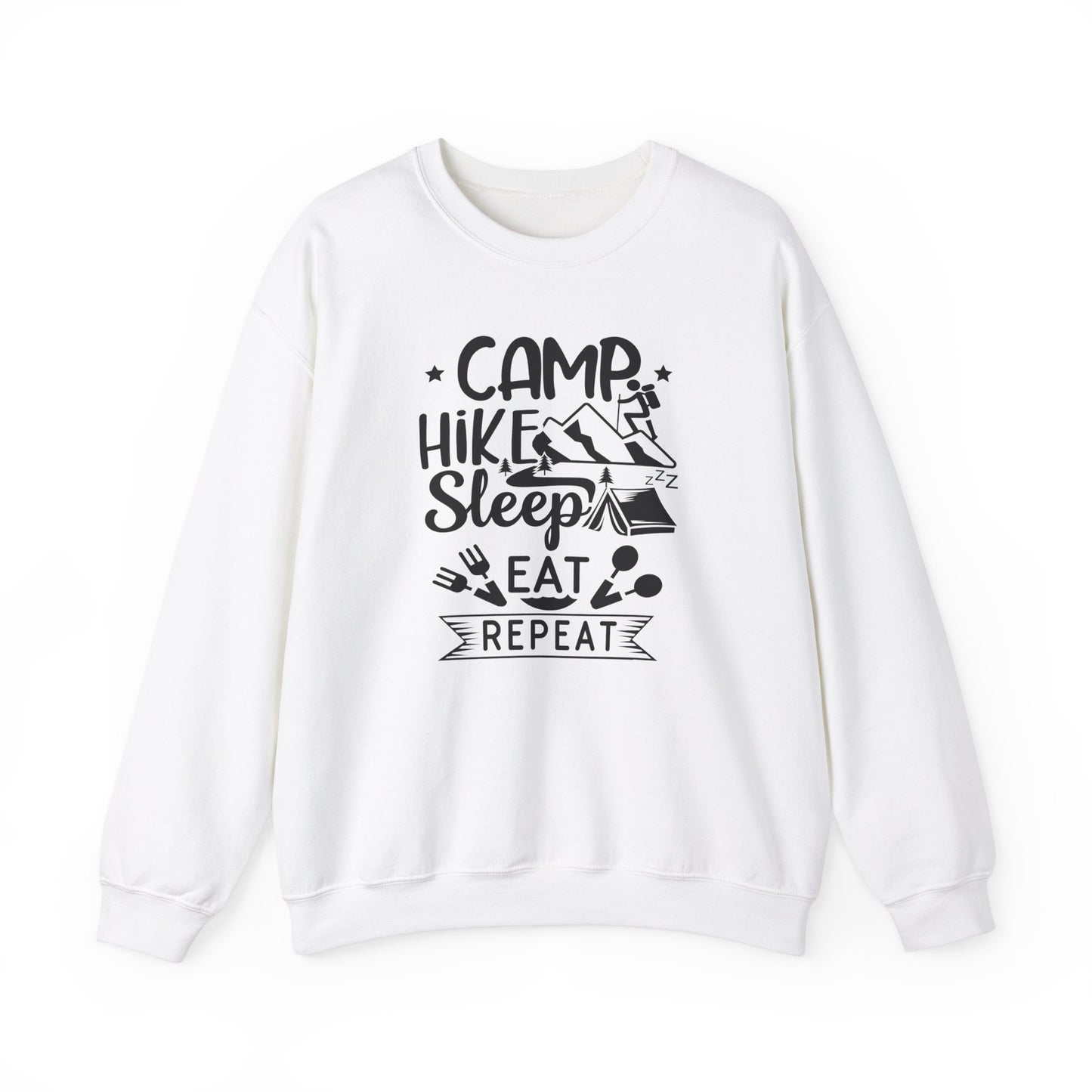 Adventure Camp Sweatshirt - "Camp Hike Sleep Eat Repeat"