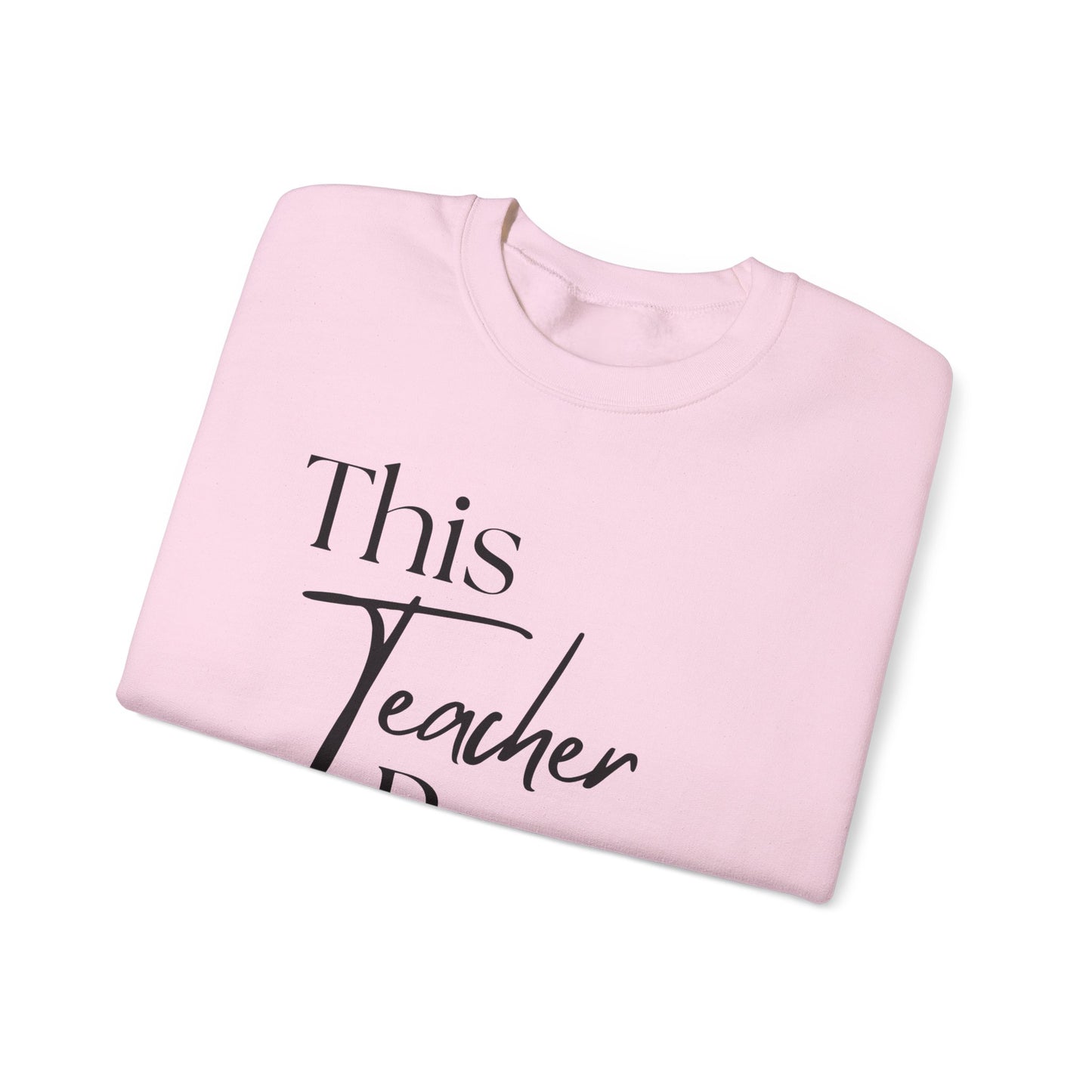 This Teacher Prays Unisex Crewneck Sweatshirt - Faith-Inspired Gift for Educators