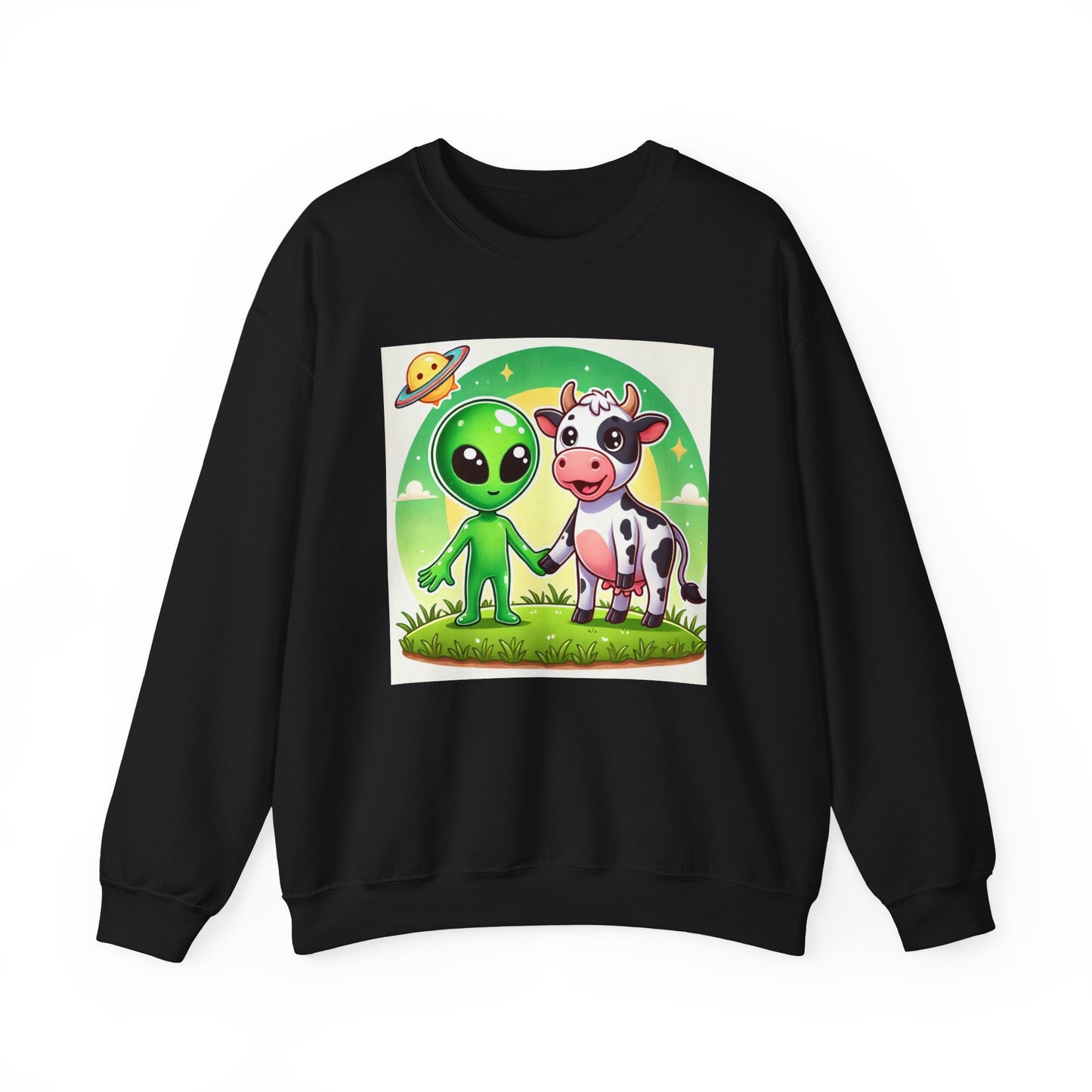 Alien and Cow besties - Unisex Heavy Blend™ Crewneck Sweatshirt