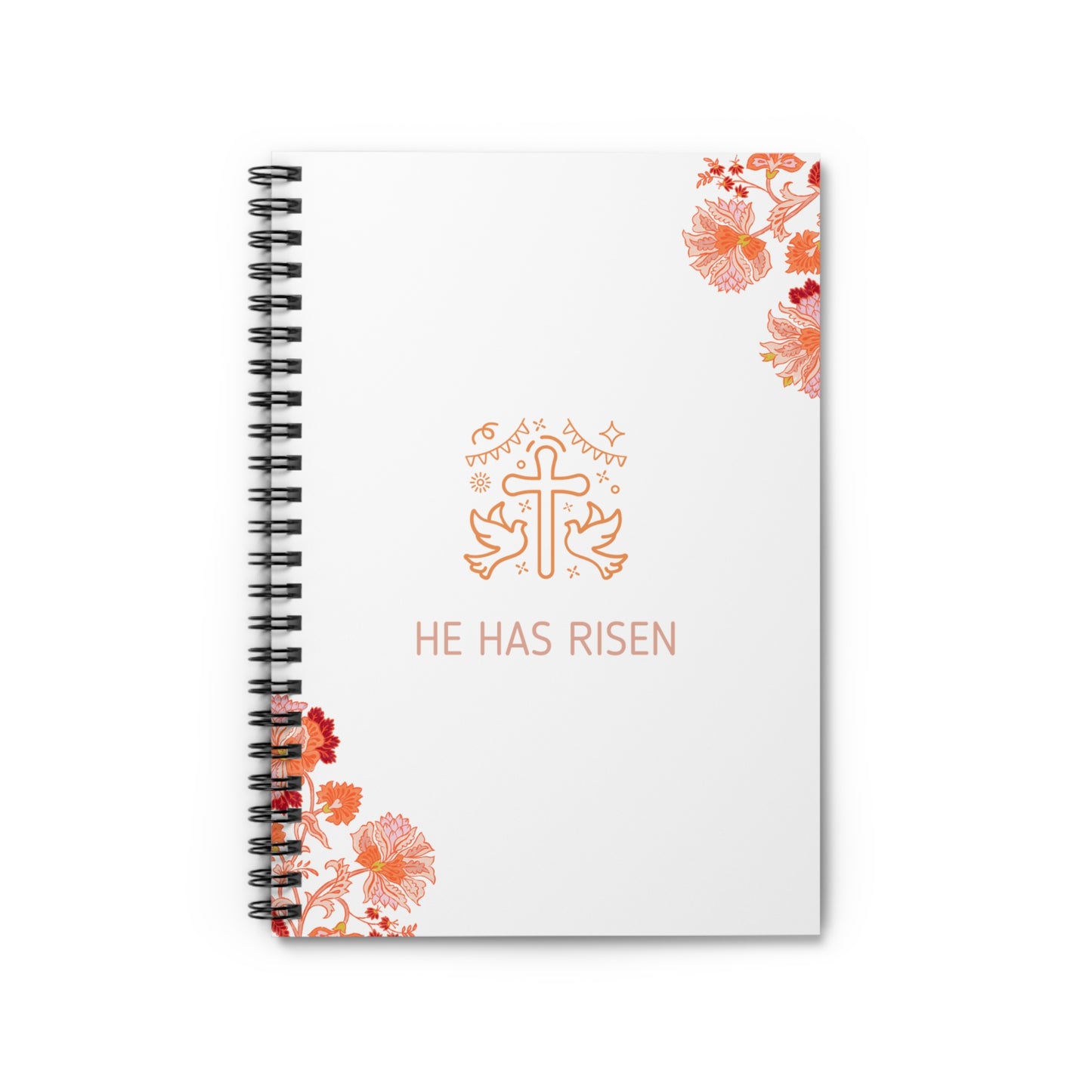 Inspirational Spiral Notebook - He Has Risen Design