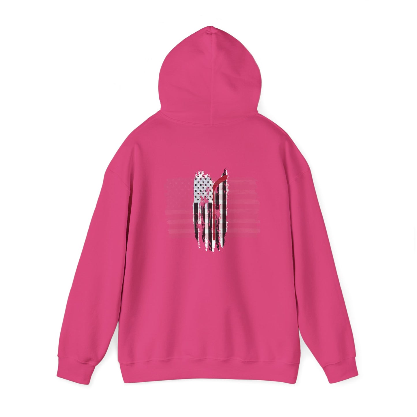 Patriotic Hockey Dad Hoodie with American Flag Design for Unisex