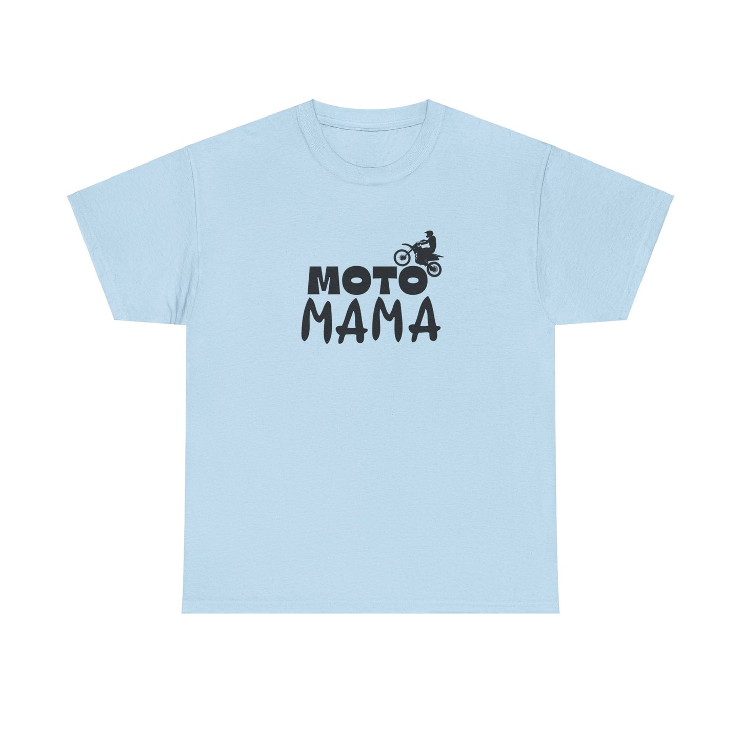 Moto Mama Unisex Heavy Cotton Tee - Perfect Gift for Motorcycle Moms