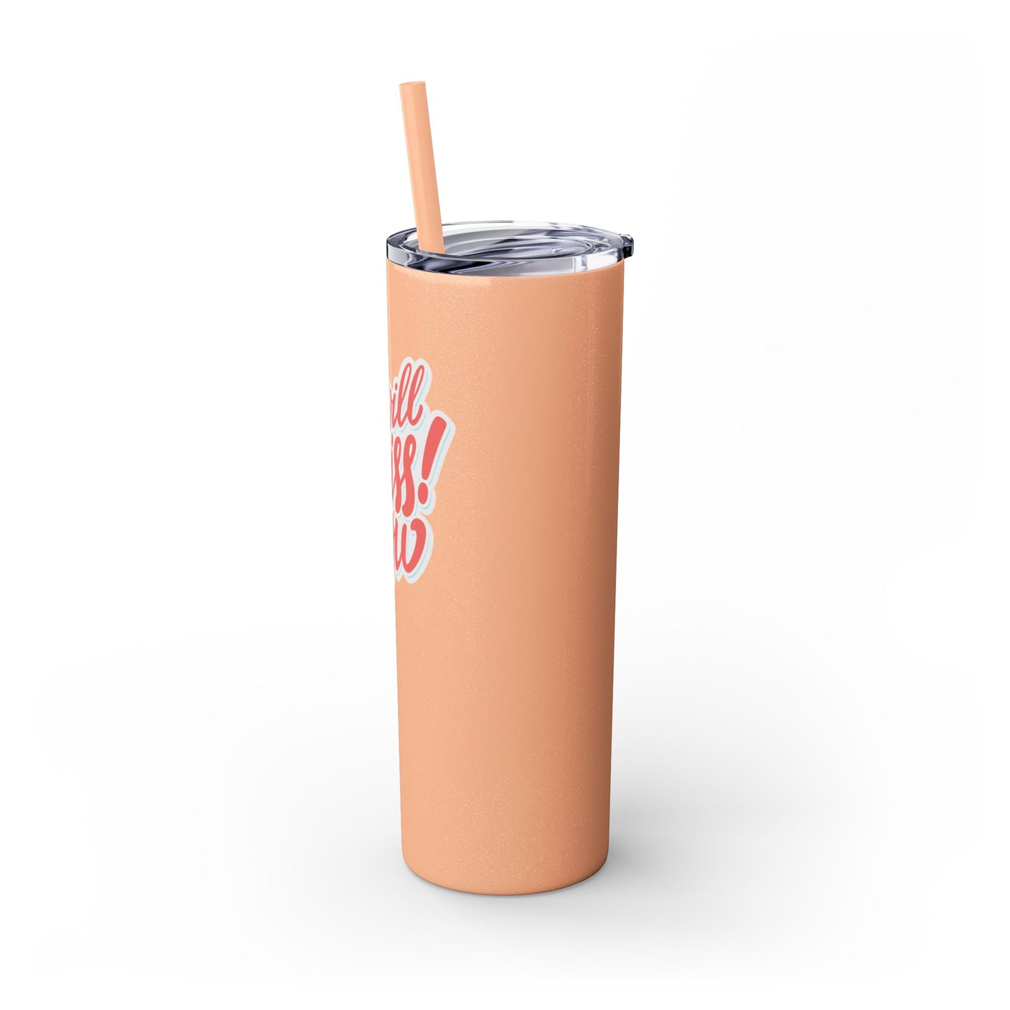 We Will Miss You Skinny Tumbler with Straw - 20oz Travel Mug for Farewell Gifts