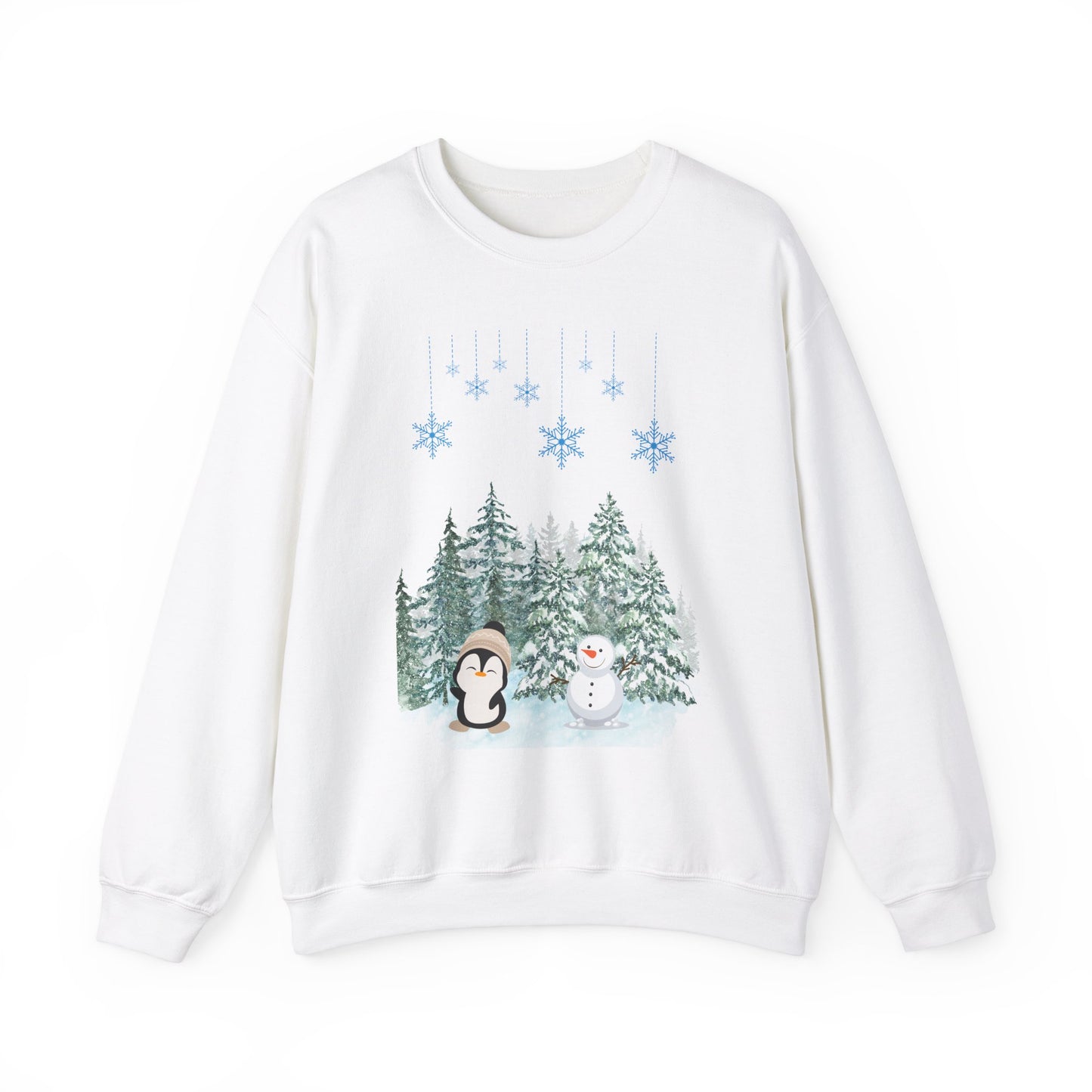 Winter Wonderland Penguin & Snowman Crewneck Sweatshirt