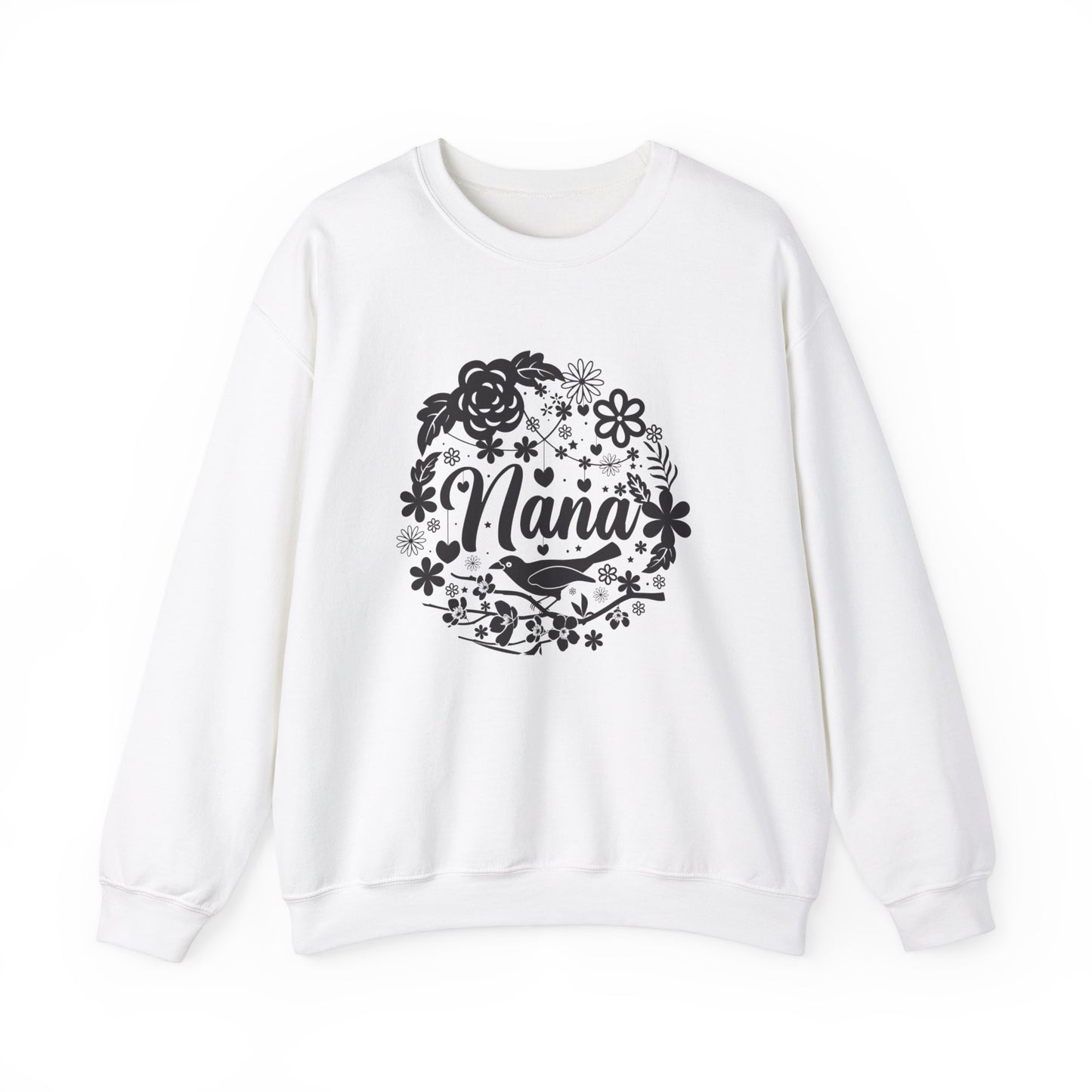 Floral Nana Crewneck Sweatshirt - Cozy Gift for Grandmothers