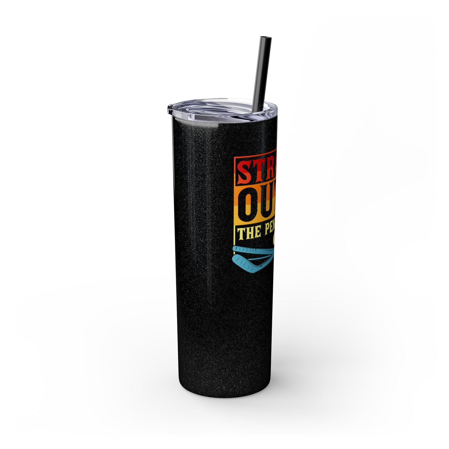 Straight Outta The Penalty Box 20oz Skinny Tumbler with Straw - Fun & Functional Drinkware