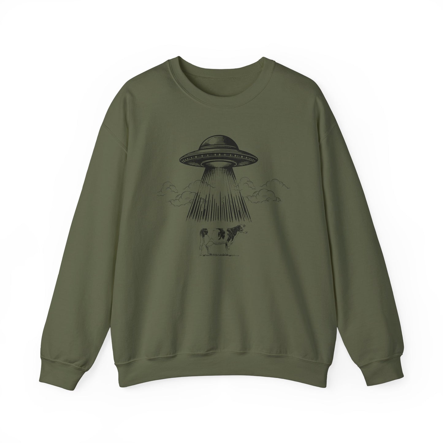 Alien Abduction Unisex Heavy Blend™ Crewneck Sweatshirt - Fun Graphic for Casual Comfort