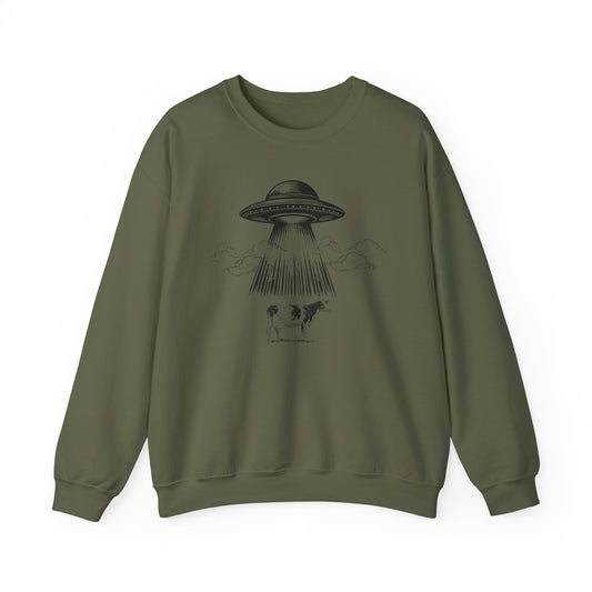 Alien Abduction Unisex Heavy Blend™ Crewneck Sweatshirt - Fun Graphic for Casual Comfort