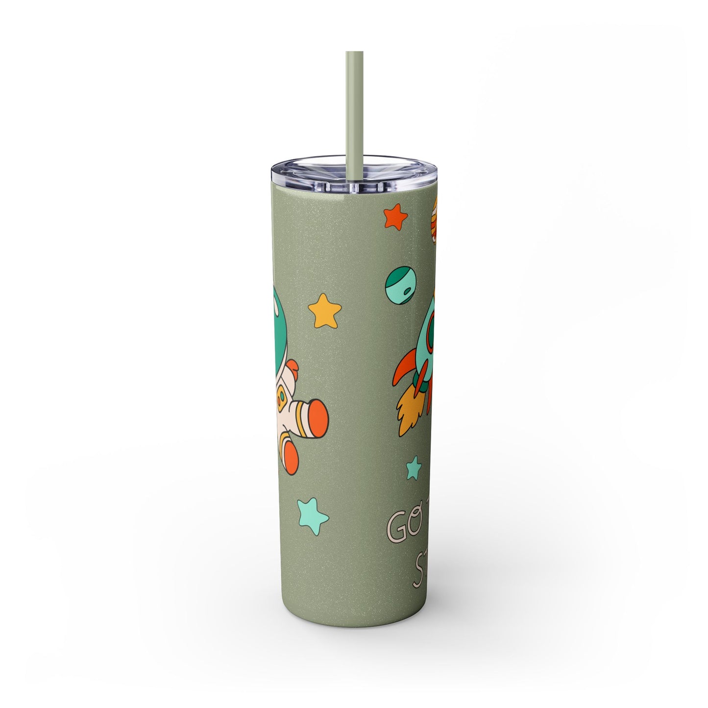 Go to the Stars Skinny Tumbler with Straw - 20oz Space Theme Drinkware