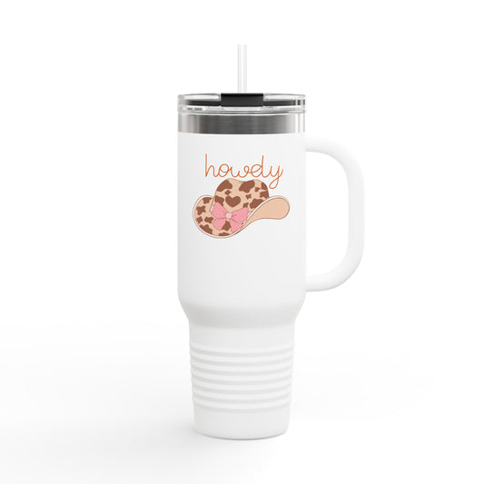 Howdy Insulated Travel Mug - 40oz, Perfect for Coffee Lovers & Outdoor Adventures