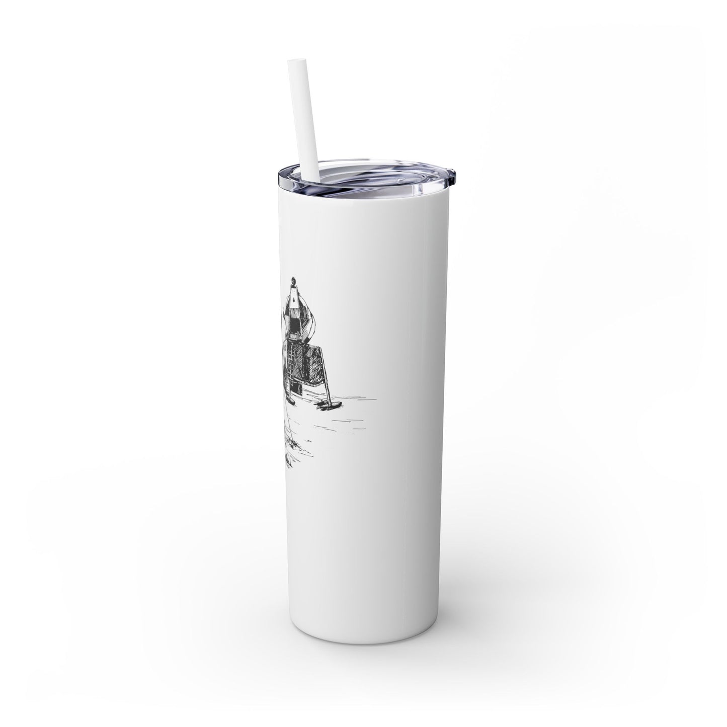 Patriotic NASA Moon Landing 20oz Skinny Tumbler with Straw