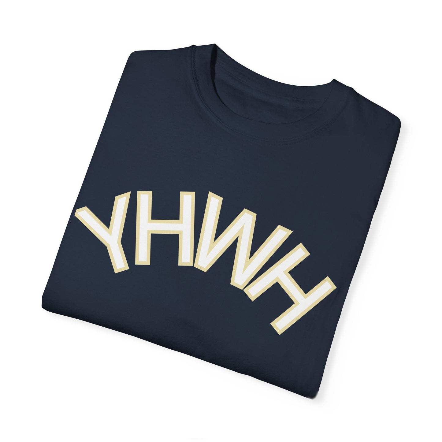 Unisex Garment-Dyed T-Shirt with YHWH Design - Casual Spiritual Fashion