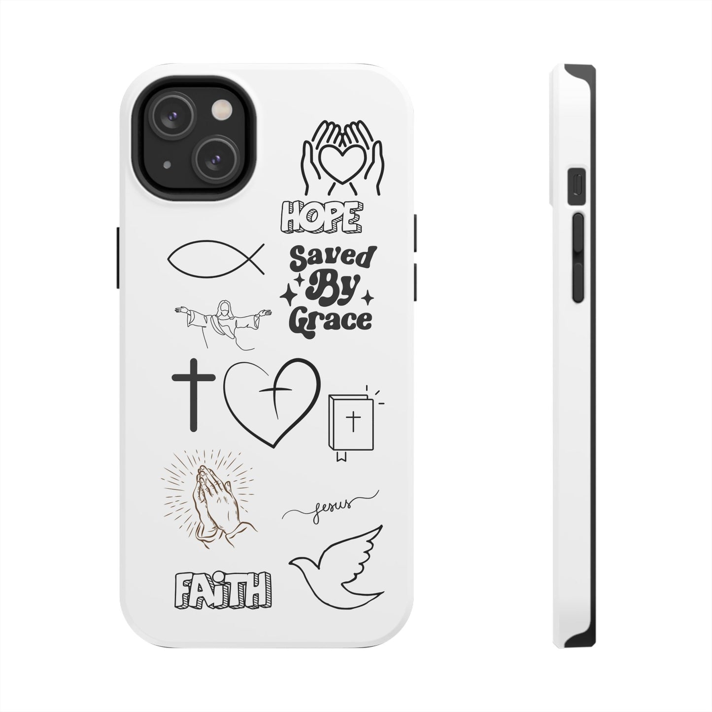 Inspirational Tough Phone Case - Faith, Hope & Grace Design