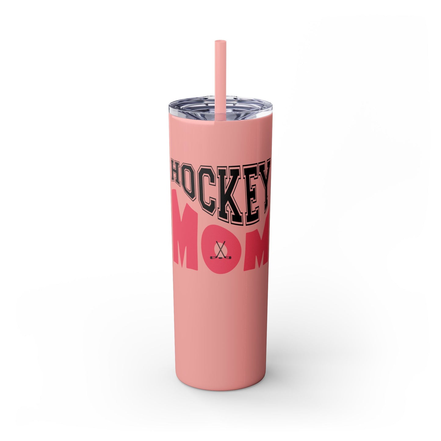 Hockey Mom 20oz Skinny Tumbler with Straw - Perfect Gift for Sports Enthusiasts