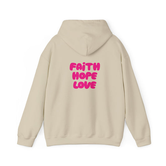 Faith Hope Love Unisex Hooded Sweatshirt - Cozy Inspirational Apparel