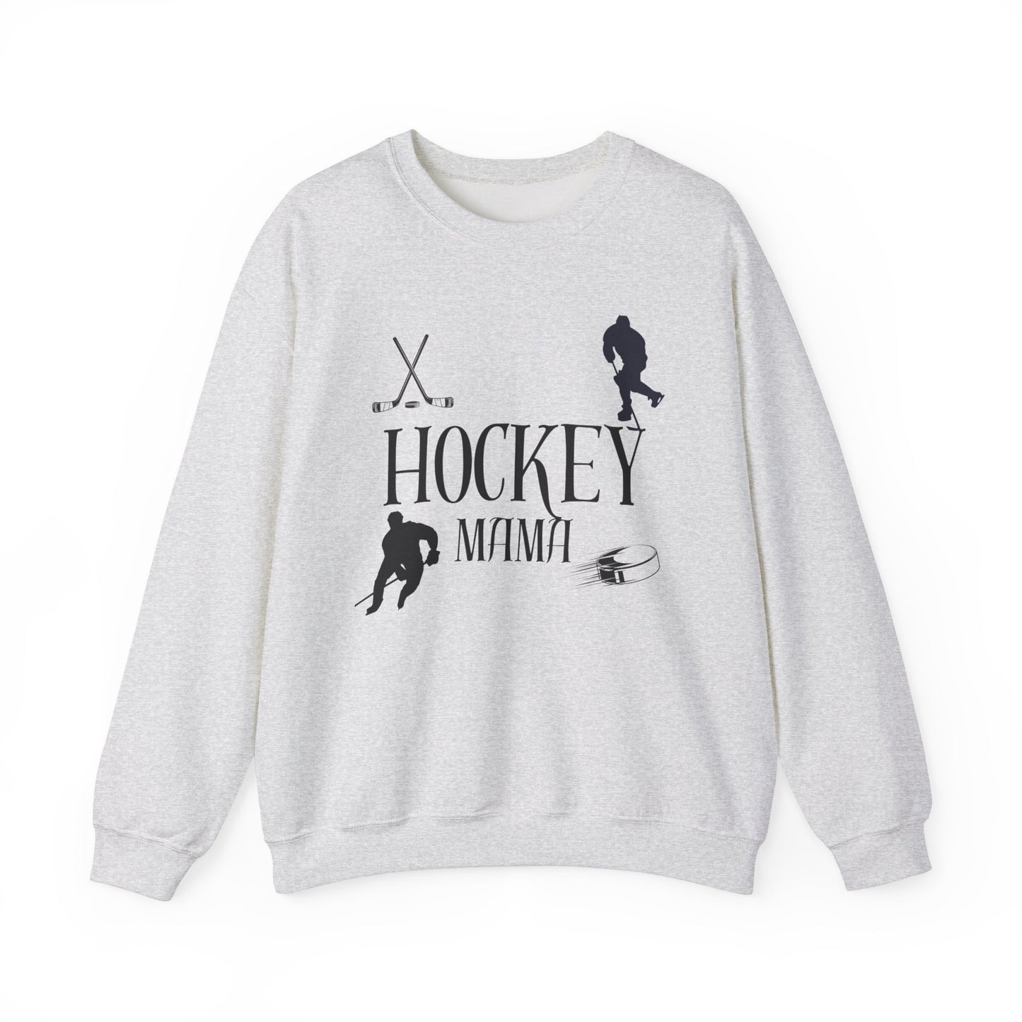 Hockey MAMA black ink - Unisex Heavy Blend™ Crewneck Sweatshirt