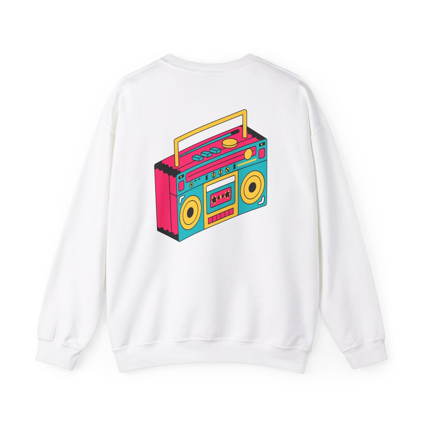 Retro Music Boombox Crewneck Sweatshirt - Unisex Heavy Blend